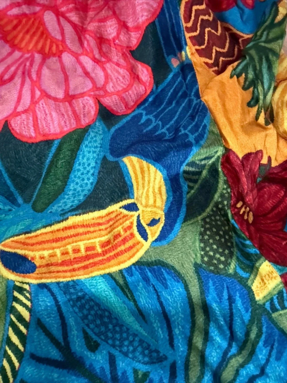 FARM Rio for Anthropologie bold tropical floral wrap style long skirt size small - Picture 9 of 9